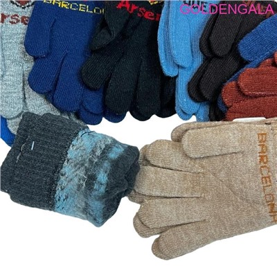 Перчатки для мальчика двойная вязка длина 18,5 см Арт 3 тип 2