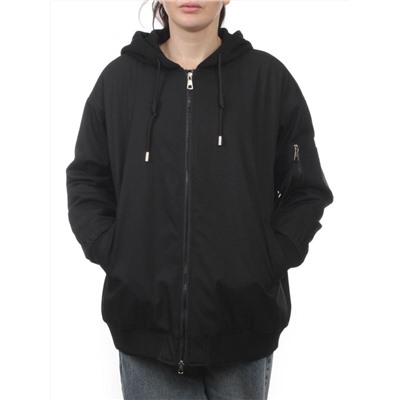 H24-83 BLACK Куртка демисезонная женская (100 гр. синтепон)