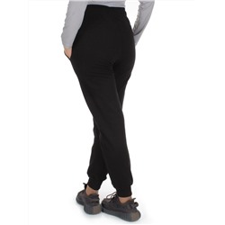 Q-02 BLACK Брюки спортивные женские (85% хлопок, 15% полиэстер)