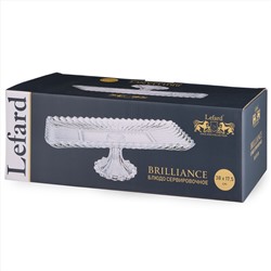 БЛЮДО СЕРВИРОВОЧНОЕ НА НОЖКЕ "BRILLIANCE" ПРЯМОУГОЛЬНОЕ, 38*17,5*11,5 СМ