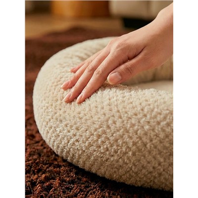 Лежанка для кошек и собак мягкая, круглая с бортом LDZkr, велсофт, Bio-Line