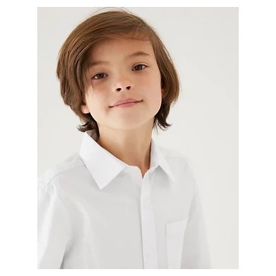 2pk Boys' Cotton Regular Fit School Shirts (2-18 Yrs)