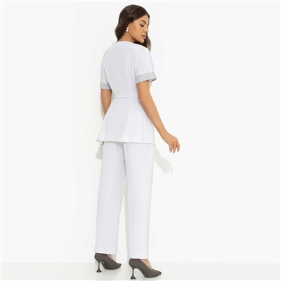 Брючный костюм с карманами, Прогулки по Монмартру (grey, 2 в 1, с поясом)