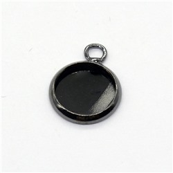Сеттинг для кулона 10мм черный