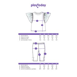 Комплект для девочки: футболка, леггинсы укороченные