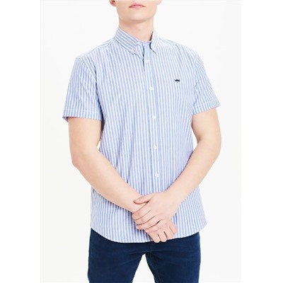 Short Sleeve Bengal Stripe Oxford Shirt
