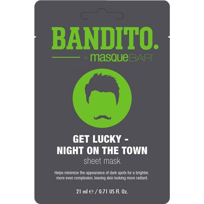 Masquebar (Маскебар) Bandito Get Lucky Night on the Town TuchMaske Маска для лица, 1 шт.