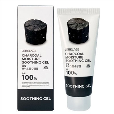 Lebelage Уценка Успокаивающий гель на основе экстракта древесного угля / Charcoal Moisture Soothing Gel, 100 мл
