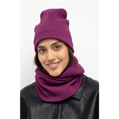 Шапка 25-608L11 сливовый
