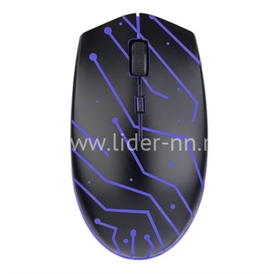 Мышь проводная PERFEO MAZE 1200 DPI; RGB подсветка (черная)