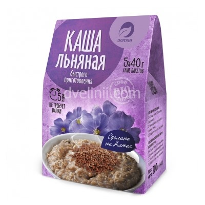 Каша Льняная (льняная мука, рисовые хлопья, гречневые хлопья)