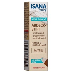 ISANA Young Active Clear Abdeckstift Укрыватель mittel средний 4 г