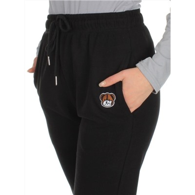 Q-05 BLACK Брюки спортивные женские (85% хлопок, 15% полиэстер)