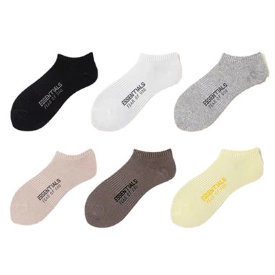Solid trend cotton invisible socks for men and women, European style