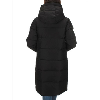 2208 BLACK Пальто зимнее женское Flance Rose (200 гр. холлофайбер)