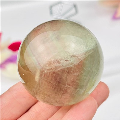 Радуга Самоцветов Шар из камня Флюорит на подставке