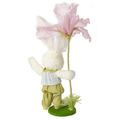 GAEM Фигурка декоративная "Заяц с цветком", L14,5 W13 H39 см