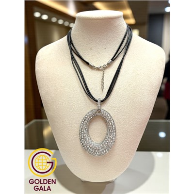 Кулон на кожаном шнурке "Женская грация" Арт КШ2130/10