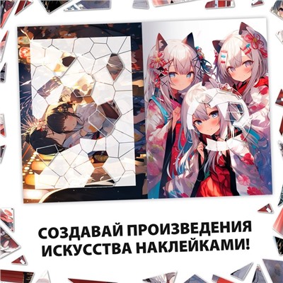 Стикер-мозаика «Осколки прошлого», А4, Аниме