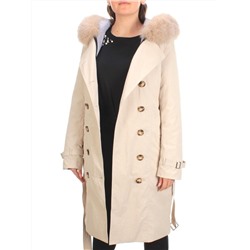 21002 BEIGE Пальто зимнее женское MAILILUO (150 гр. холлофайбера)