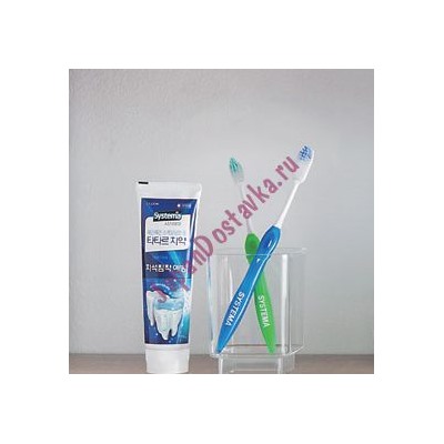 Зубная щетка с тонкой ручкой Dental Systema Tartar, CJ LION ( )