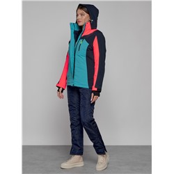 Горнолыжный костюм женский темно-синего цвета 02011TS