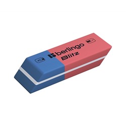 Ластик Berlingo "Blitz", скошенный, комбинированный, натуральный каучук, 42*14*8мм