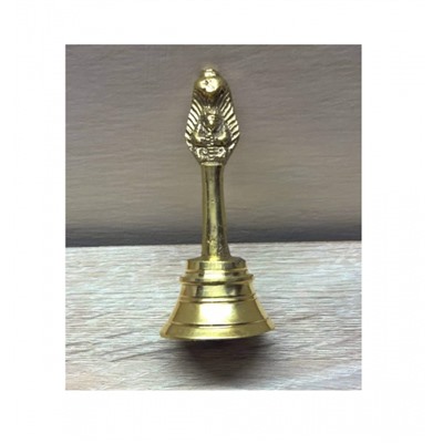 Колокол для Пуджи из Латуни с Ручкой в виде Гаруды, Brass Puja Bell (Ghanti) - Garuda, произв. Kalyan Puja