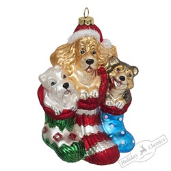 Собаки в подарок (стекло) 9,5х6,5х12,5 см