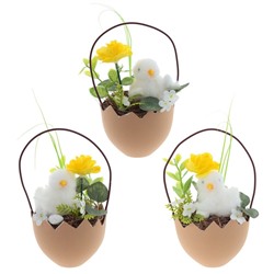 GAEM Изделие декоративное "Корзина пасхальная", L9 W9 H16 см, 3в.