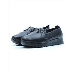03-5302 BLACK Полуботинки женские (натуральная кожа)