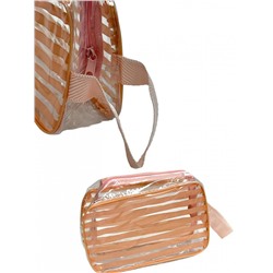 Косметичка-сумка с ручками женская прозрачная