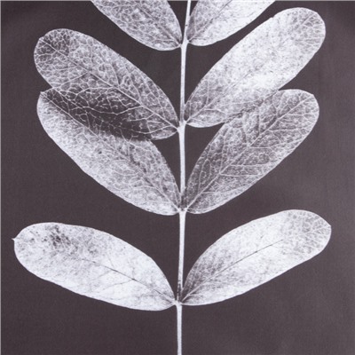 Штора для ванной водоотталкивающая Этель «Natural print», 145×180 см, цвет серый, ткань оксфорд, 210гр/м2