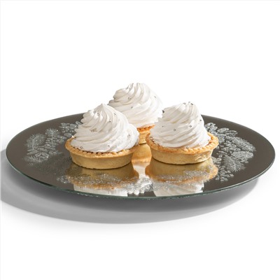 ТОРТОВНИЦА ВРАЩАЮЩАЯСЯ "SILVER MIRROR" 30 СМ