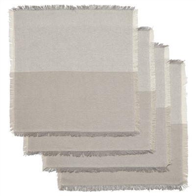NISSÖGA, Serviette, grau/weiß,, 35x35 cm