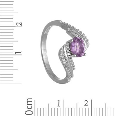 Кольцо с аметистом и фианитами ТФКН.790АМ1.80