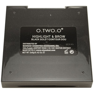 Пудра O.TWO.O Naked Black Gold Contour Duo Highlight & Brown № 4 2*6 g
