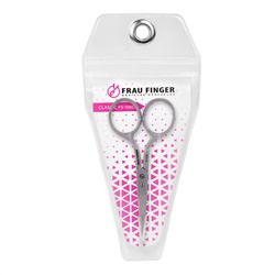 Frau Finger Ножницы маникюрные для ногтей изогнутые / Classic FS-106DP, матовые, ручная заточка, 9 см