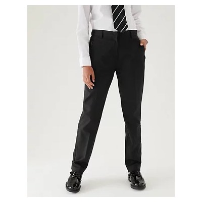 Girls' Slim Leg Regular Fit School Trousers (2-18 Yrs)