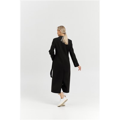 Пальто женское демисезонное 26895 (черный/рубчик)