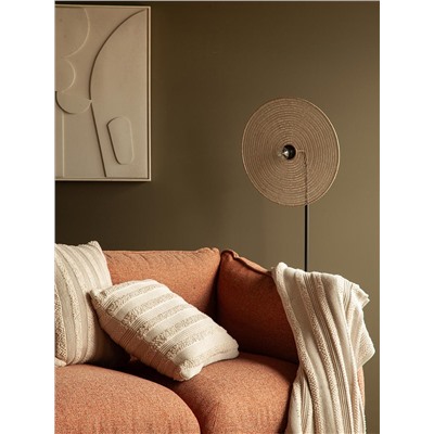 Подушка из хлопка с буклированной вязкой светло-серого цвета из коллекции Essential, 45х45 см