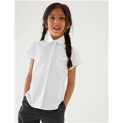 2pk Regular Fit Easy To Iron School Shirts (2-14 Yrs)
