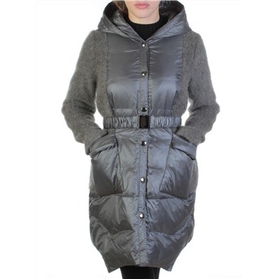 Z1888 DK. GRAY Пальто женское демисезонное (100 гр. синтепон)