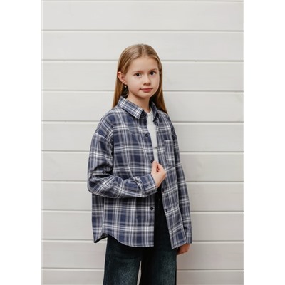 Рубашка подростковая синяя