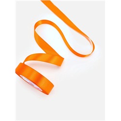 Лента атласная, 25 мм, 23±1 м, ярко-оранжевая №25
