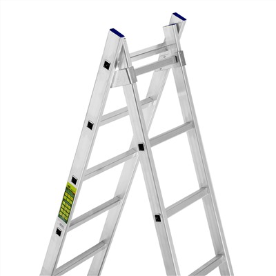 Лестница, 2 х 12 ступеней, алюминиевая, двухсекционная, Сибртех