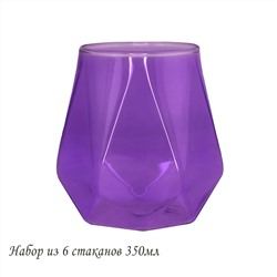 160-267 Набор из 6 стаканов 350мл в под.уп.(х12)Стекло