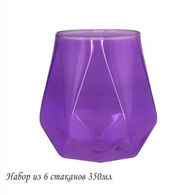 160-267 Набор из 6 стаканов 350мл в под.уп.(х12)Стекло