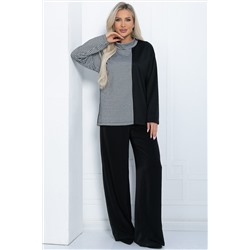 Блуза Элли (черно-белая) Б11305