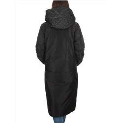 EAC327 BLACK Пальто зимнее женское (200 гр. холлофайбера)